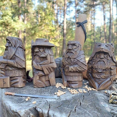 Barbarian Viking Statue Odin Resin Viking Statue Figurine For Indoor Outdoor New • £11.82