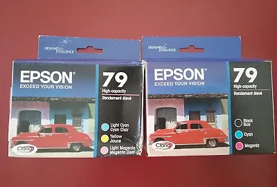 2019-2020 NIB Set 6 Genuine Epson 79 T079 InksT0791-T0796 OEM_Printer1400/1430  • $99.89