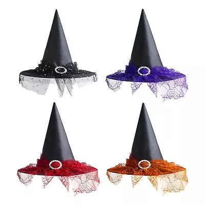 Halloween Witch Hat Adult Hat Adult Photo Props Wizard • £5.94