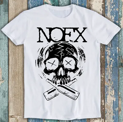 NOFX Skull Beer Music Band Never Trust A Hippie Funny Gift Tee T Shirt M1307 • £6.35