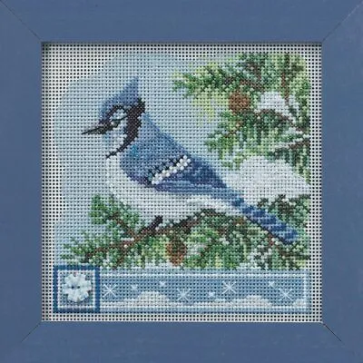 MILL HILL Buttons Beads Kit Counted Cross Stitch BLUE JAY MH14-2233 Winter • $11.75