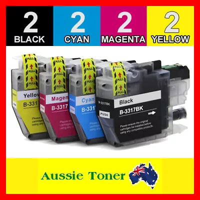 8x Ink Cartridges LC-3317 LC3317 For Brother MFC-J6930DW MFC-J5730DW MFC-J6530DW • $34.40