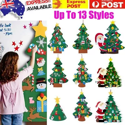 Felt Christmas Tree Set DIY With Removable Ornaments Xmas Hand Craft Decor &HCZ • $7.70