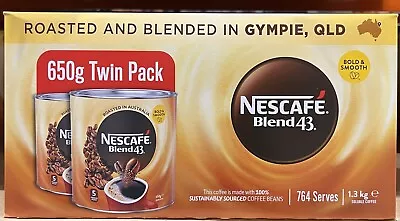 Nescafe Blend 43 Instant Coffee 2 X 650g Roasted And Blended In Australia • $59.99