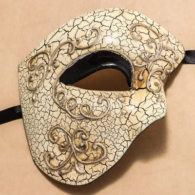 Man Masquerade Mask Phantom Of Opera - Mardi Gras Half Face Party Venetian Mask • $16