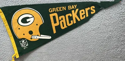 Green Bay Packers VTG Pennant 1967 NFL Stamp 1 Bar 30” Green Full Size RARE • $75.99