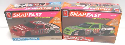 2 Amt Vintage Nascar 1/32 Snap Fast Model Kits #10 #18 Joe Gibbs Racing New • $10