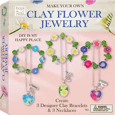 Clay Flower Jewelry Crafting Kit - 120 PCs With Sculpting Tools Beads Charm... • $13.16