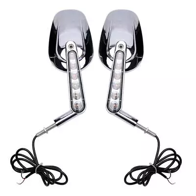 LED Turn Signal Side Mirrors Motorcycle For Harley Davidson V-Rod Muscle VRSCF • $69.32