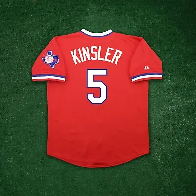 Ian Kinsler 1984 Texas Rangers Cooperstown Men's Alt Red Throwback Jersey • $149.99