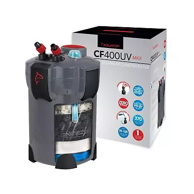 Aquatop 4-Stage Canister Filter With Vortex Prime 9W UV 370 GPH Flow Rate ... • $123.02