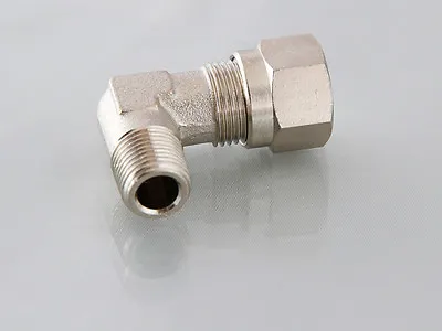  Metric Compression Elbows Fittings Male Bspt ( Taper Threads ) Nickel Plated  • £3.59