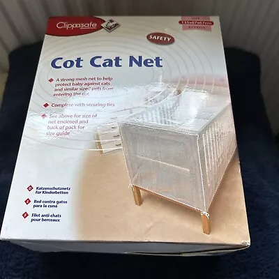 Clippasafe Child Cot Cat Net Mesh Cover Child Kids Home Safety Baby Proofing NEW • £14