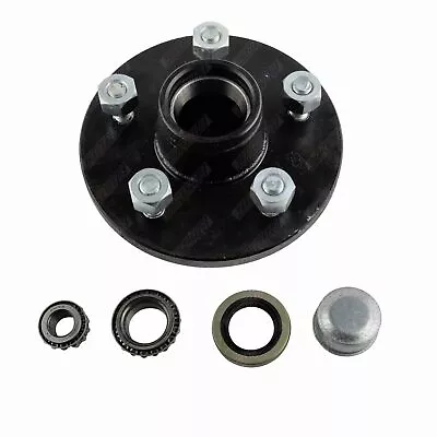 Holden HT Wheel Hub 5 Stud Trailer Boat Caravan Bearing Nut Seal Cap Black • $36.95