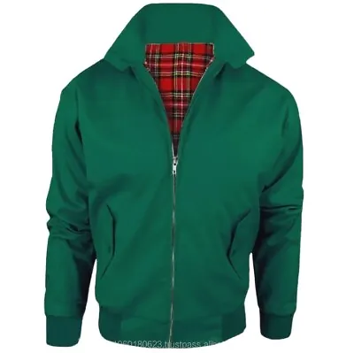 £7.50 • Buy Ladies/Men's Green Harrington Jacket Classic Zip Retro Bomber MOD 70's Vintage