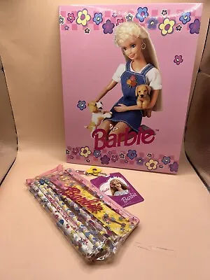 Vintage Barbie Study Kit & Folder - Pencil Pouch Eraser 1990s 2000s Y2K • $10