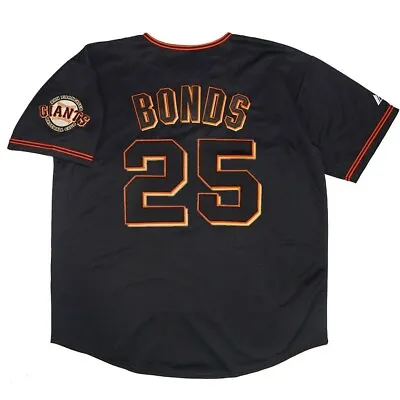 Barry Bonds San Francisco Giants Men's Alternate Black Jersey W/ Team Patch • $129.99