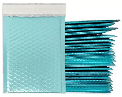 Aqua ICE BLUE Metallic Bubble Mailers 4x8 8x12 6x10 9x13 NEW Padded Envelopes • $98.95