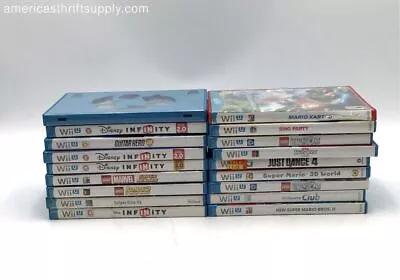 Nintendo Wii U Video Game Lot - LEGO Marvel Super Heroes Mario Kart And More  • $12.50