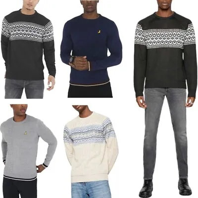 BRAVE SOUL Mens Crew Neck Jumper Long Sleeve Warm Winter Pullover Sweater S-2XL • £11.99