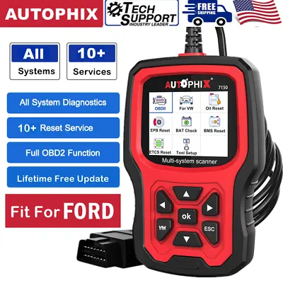 All System Scan OBD2 Scanner Automotive For Ford ABS SRS DPF For F150 F250 F350 • $94.49
