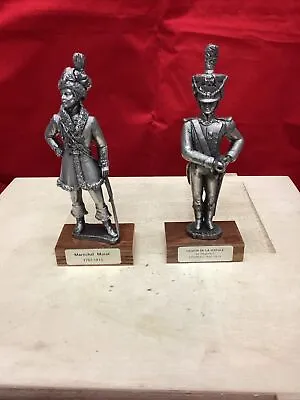 Napoleonic Military Metal Figurines Set Of 2.  USED Excellent Condition • £6