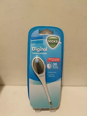 Vicks Digital Thermometer 30 Sec.  FACTORY SEALED BATTERY DOA FREE BATTERY  • $14.99