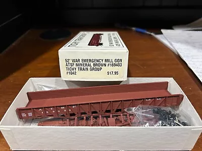 HO Scale Tichy Santa Fe ATSF 52' War Emergency Mill Gondola Kit 169403 • $2.25