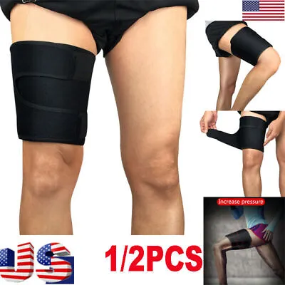 1/2PCS Thigh High Compression Sleeve Leg Quad Hamstring Support Sports Men Women • $16.98