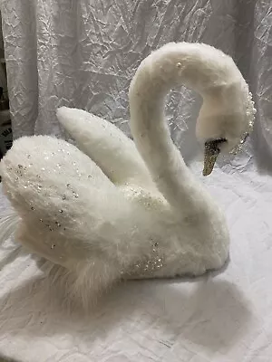 Mark Roberts White Snow Swan Christmas Jeweled Sparkling Figurine 2018 Decor HTF • $222