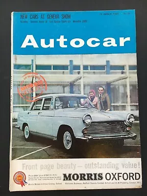 £4.99 • Buy Autocar Magazine 15 March 1963 Sunbeam Alpine Austin