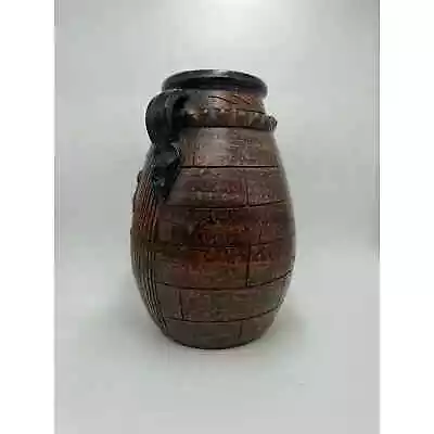 Vintage Handmade Chinese Pottery Pot Planter Jar Stoneware Dragon Martaban • $170