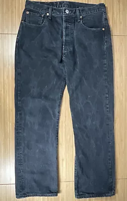 Vintage Levi’s 501 Jeans  Mens Size W30 Denim Straight Washed Black • £17.50