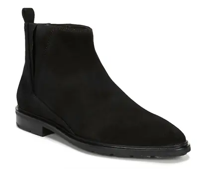 Via Spiga Emelin Suede Chelsea Black Boots N2310 Women's Size 8.5 M * • $162.25