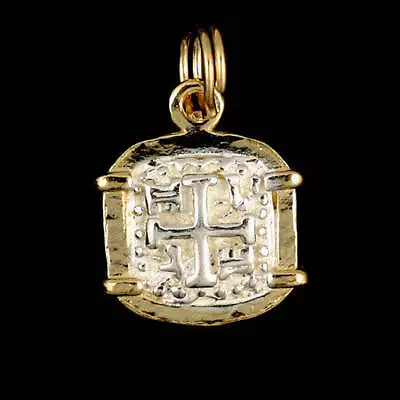 $45.95 • Buy Atocha Sunken Treasure Jewelry - Square Silver Coin Pendant