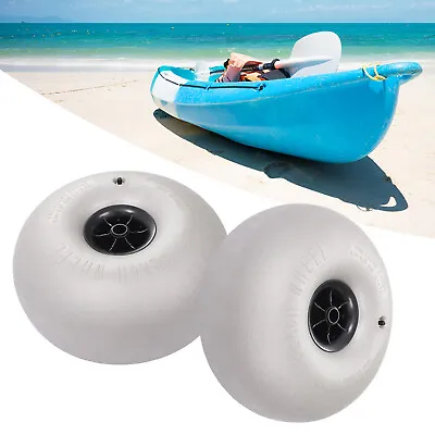$90.40 • Buy 2× Beach Inflatable Balloon Wheels Sand Tires For Kayak Dolly Canoe Cart Buggy