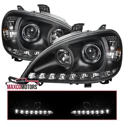 Black Projector Headlights Fits 1998-2001 Mercedes W163 ML320 ML430 ML55 LED Bar • $190.49