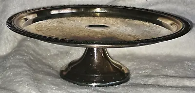 VTG LEONARD SILVERPLATED PEDESTAL CAKE PLATE STAND 12    TOWLE SILVER CO 1980s • $17.99