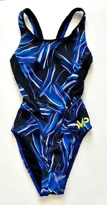 MP Michael Phelps Women’s Black And Blue One Piece Swimsuit Size 32 • £8.63