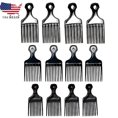 Afro Pick Comb 5.5  6  7  Plastic Lift Hair Detangle Wig Braid Hair Men Comb • $5.99