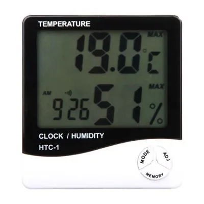 Hydroponics Digital Thermometer Humidity Meter Grow Room LCD Hygrometer • £7.75