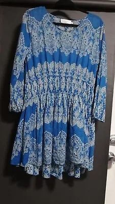 ZIMMERMANN  Dress Cotton Blue White Euc 0(8) • $45