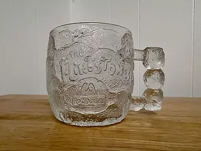 Vintage 90s McDonalds Flintstones Roc Donald’s 1993 Collectible Glass Mug Cup • $9.99