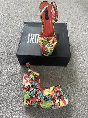 £10 • Buy Iron Fist Floral Skull Wedges Size 7