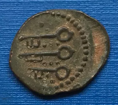 Byzantine Anonymous Time Of John  Palaeologus 1341-1391 Politikon Tornese - M249 • $1.25