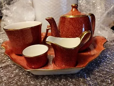 Vintage Royal Winton Grimwades Breakfast Set For One Full Set Mottled Rose • $250