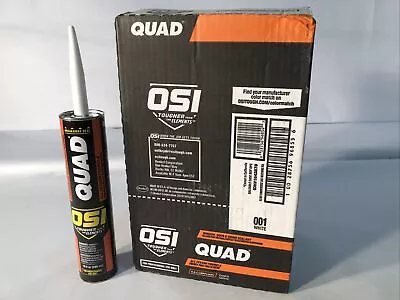 OSI Quad 001 White 10oz  Full Box 12 Tubes Window Door And Siding Sealant Caulk • $75