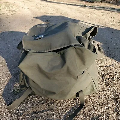 Vintage Military Parachute With Storage Bag Chest Bag Straps • $199.95