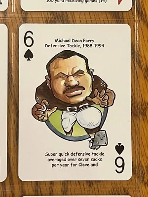 Michael Dean Perry - Hero Decks Caricature Playing Card - Cleveland Browns • $2