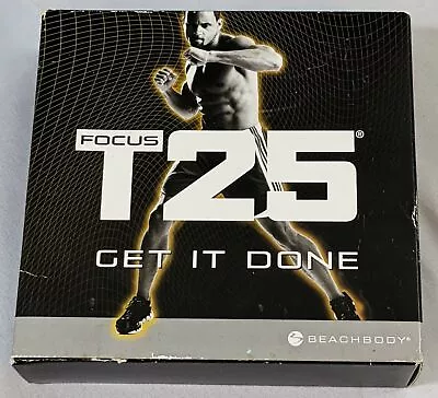 Beachbody Focus T25 Get It Done Workout  DVD Set With Wall Size Calendar • $20.99